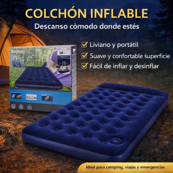 Colchon inflble 2 plazas c/ inflador